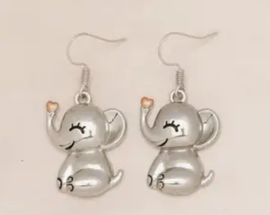 Baby Elephant Earrings