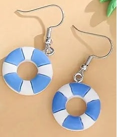 Plastic Life Preserver Earrings