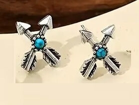 Silver & Turquoise Arrow Earrings